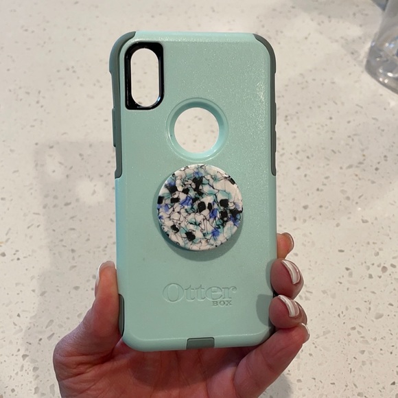 iPhone X Outter box phone case with pop socket - Picture 1 of 5